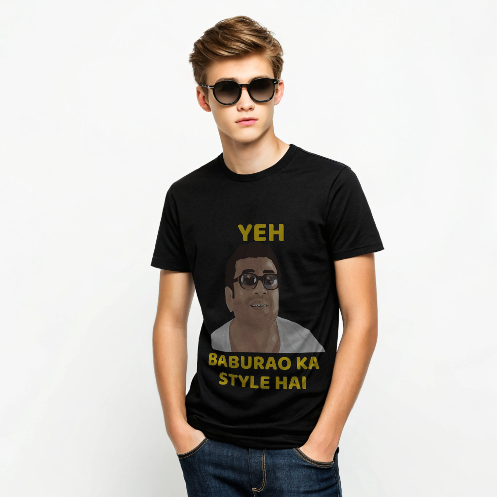 Yeh Babu Rao Ka Style Hai | Funny Bollywood Meme T-Shirt