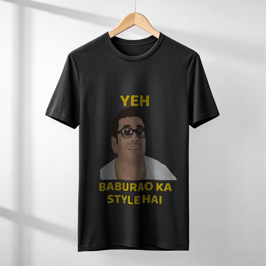 Yeh Babu Rao Ka Style Hai | Funny Bollywood Meme T-Shirt